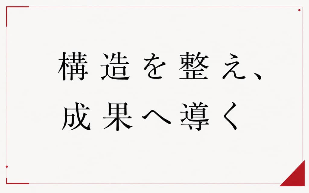 構造を整え、成果へ導く